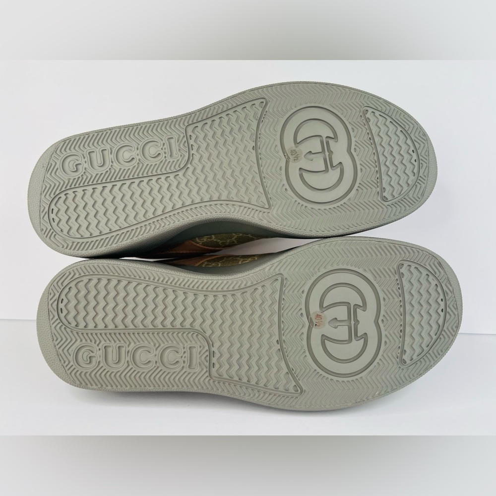 Gucci GG Supreme Canvas Leather Women Chunky Platform Sneakers Size EU 40.5 - Picture 7 of 11